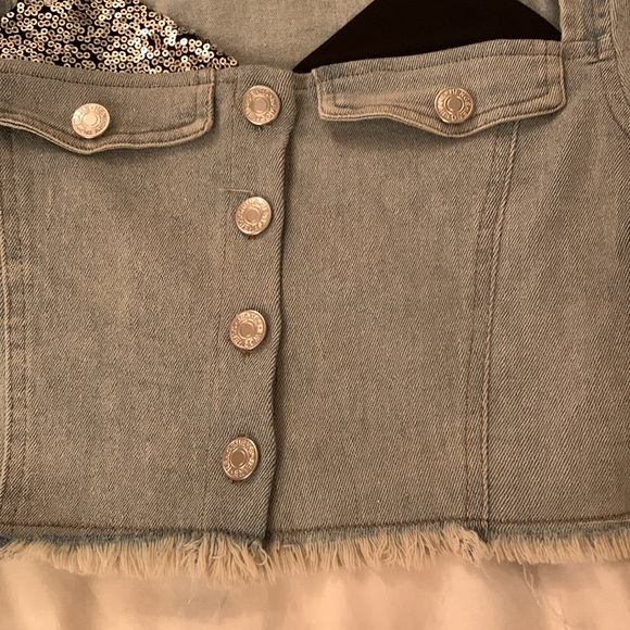 Fancy sparkly denim top - Picture 3 of 6